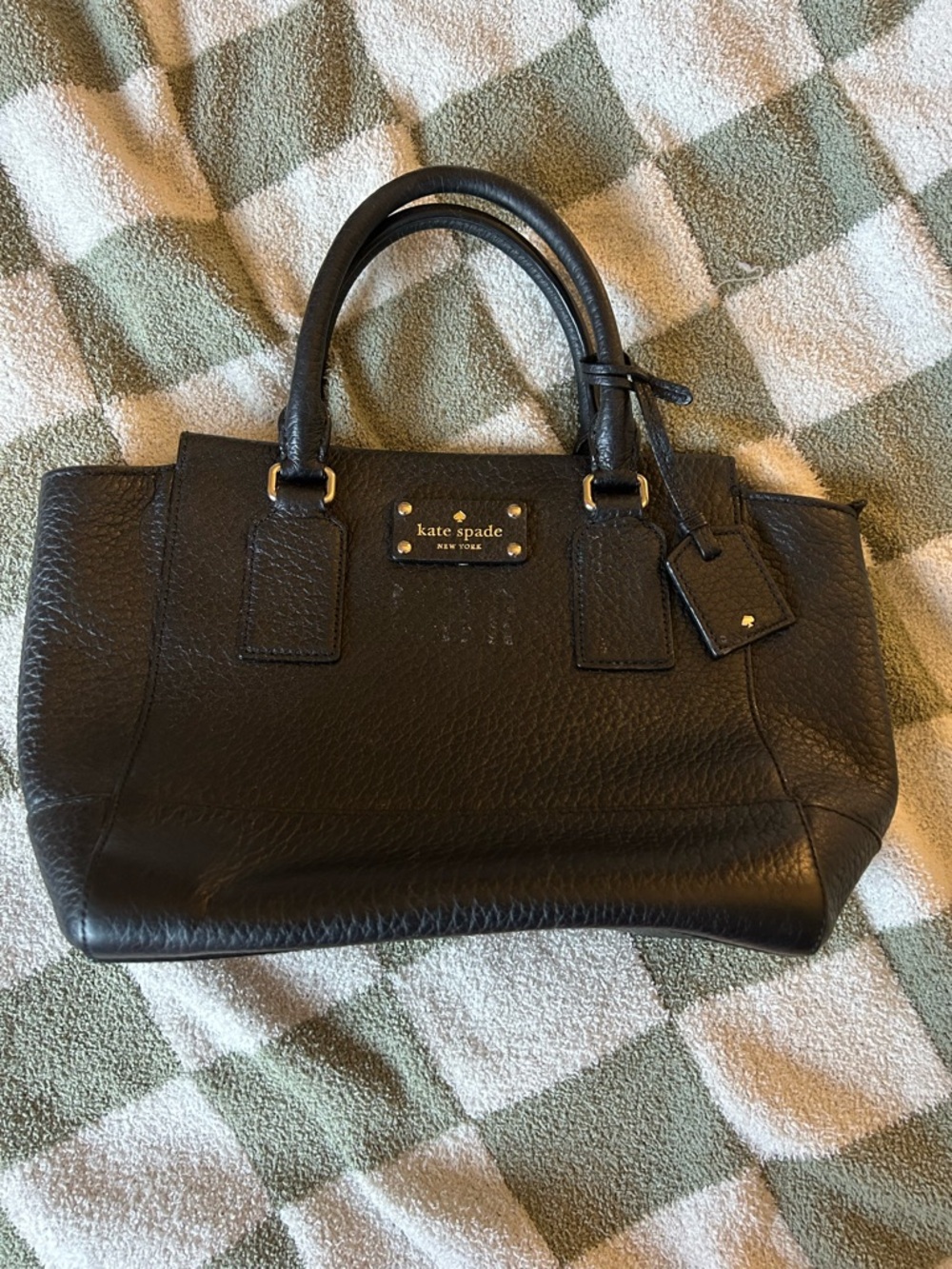 kate spade Black Pebbled Leather Satchel
